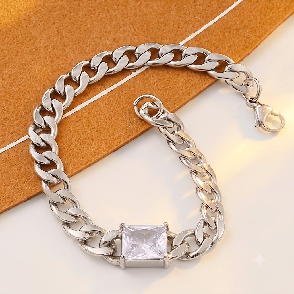 Hip-Hop Street Style Cuban Chain Bracelet, Unisex